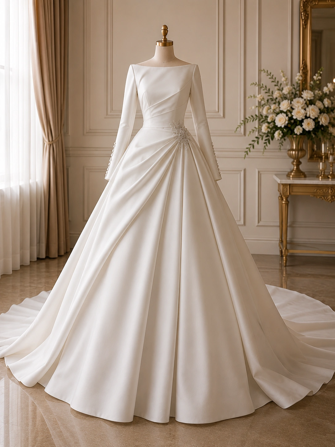 Vestido de novia con encaje